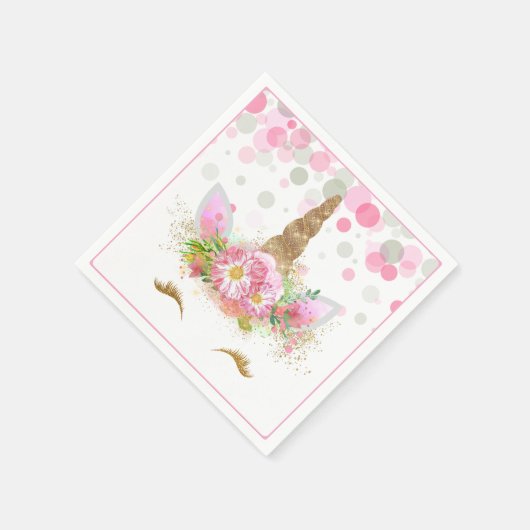 Serviette En Papier Papier Unicorne face Unicorne serviettes (Coin)