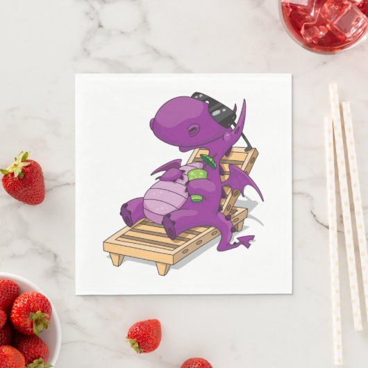 Serviette En Papier Papier Vacances Dragon (En situation)