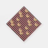 Serviette En Papier Papier Valentin rose et noir (Coin)