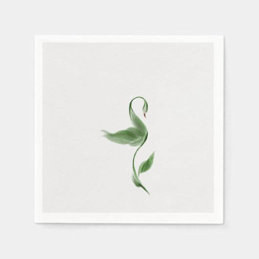 Serviette En Papier Papier vert (Devant)