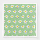 Serviette En Papier Papier vert clair serviettes avec Edelweiss Motif (Devant)