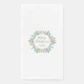 Serviette En Papier Papier vert de Noël Napkin (Devant)