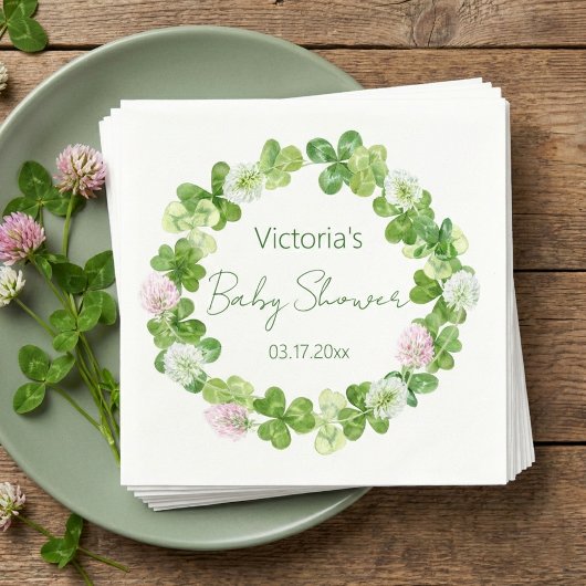 Serviette En Papier Papier vert de verdure en fleurs Napkin
