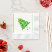Serviette En Papier Papier vert Joyoux Noel Napkin (En situation)