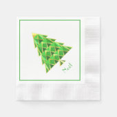 Serviette En Papier Papier vert Joyoux Noel Napkin (Devant)