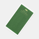 Serviette En Papier Papier vert personnalisé (Coin)