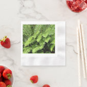 Serviette En Papier Papier vert vintage de fougère (En situation)