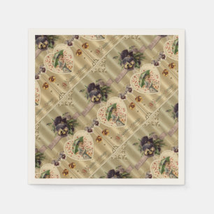 Serviette En Papier Papier Victorian Vintage Valentine's Day Napkins