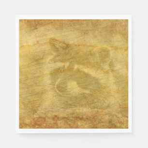 Serviette En Papier Papier Vintage Racoon