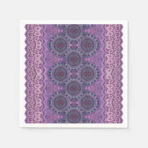 Serviette En Papier Papier violet style Boho Napkin