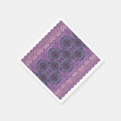 Serviette En Papier Papier violet style Boho Napkin (Coin)
