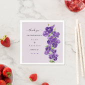 Serviette En Papier Papier violet violet profond Napkin (En situation)