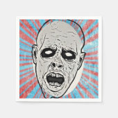 Serviette En Papier Papier visage Zombie Napkin (Devant)