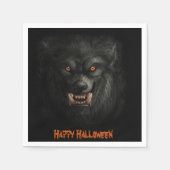 Serviette En Papier Papier Werewolf Halloween effrayant (Devant)