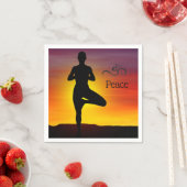 Serviette En Papier Papier Yoga Napkin (En situation)