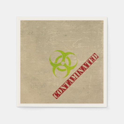 Serviette En Papier Papier Zombie Biodanger Halloween (Devant)