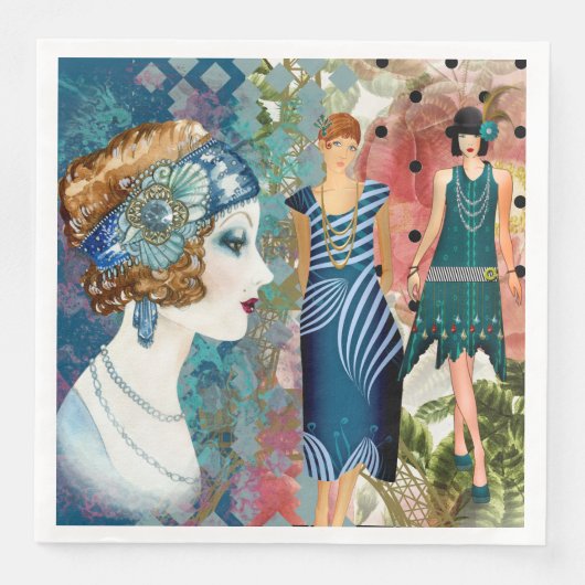 Serviette En Papier Papiers Art déco (Devant)