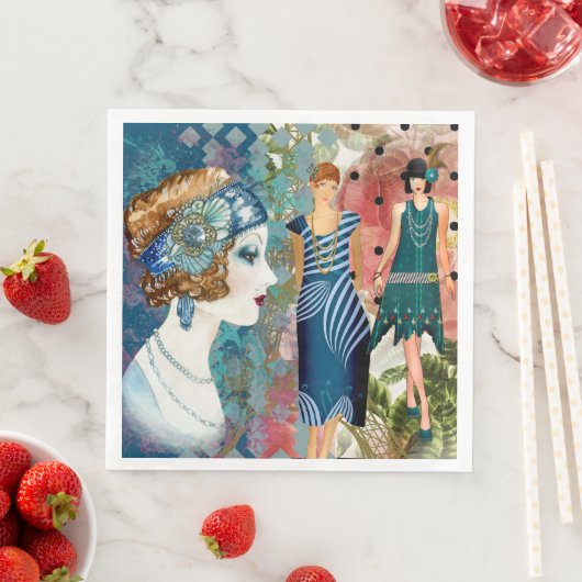 Serviette En Papier Papiers Art déco (En situation)