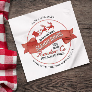 Serviette En Papier Papiers personnalisés pour fête de Noël avec Père