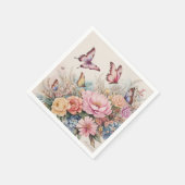 Serviette En Papier Papillon (Coin)