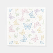 Serviette En Papier Papillon (Devant)