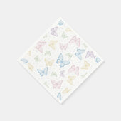 Serviette En Papier Papillon (Coin)