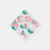 Serviette En Papier Papillon (Coin)