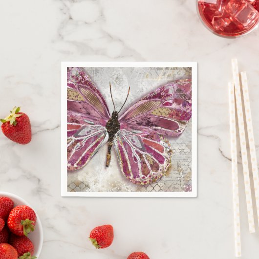 Serviette En Papier Papillon (En situation)