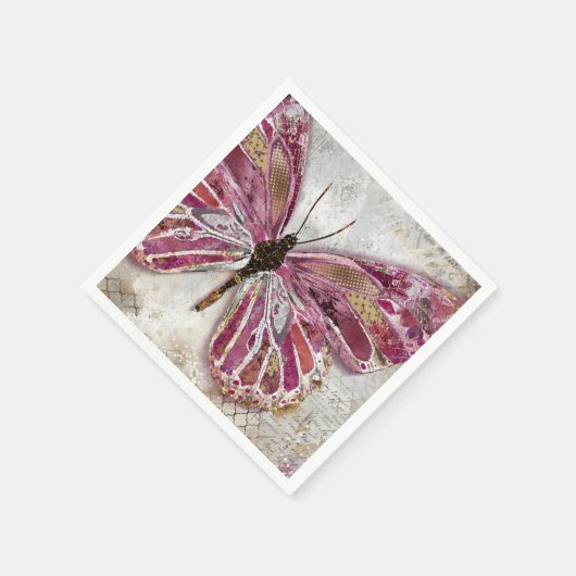 Serviette En Papier Papillon (Coin)