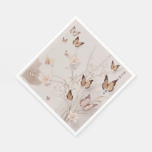 Serviette En Papier Papillon (Coin)