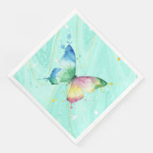 Serviette En Papier Papillon (Coin)