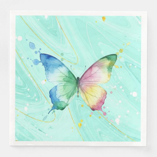 Serviette En Papier Papillon (Devant)
