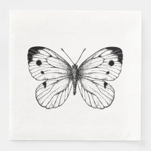 Serviette En Papier Papillon à chou (Devant)