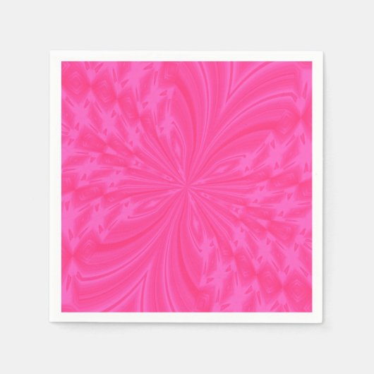 Serviette En Papier Papillon Abstrait, PINK-PAPIER CLAIR NAPKINS (Devant)