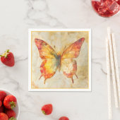 Serviette En Papier Papillon aquarelle (En situation)