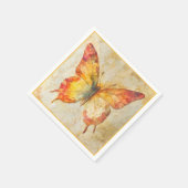 Serviette En Papier Papillon aquarelle (Coin)