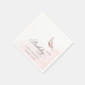 Serviette En Papier Papillon Aquarelle Rose Bleu N'importe quel âge An (Coin)