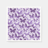 Serviette En Papier Papillon Aquarelle Violet (Devant)