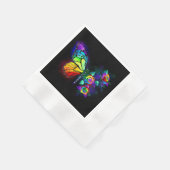 Serviette En Papier Papillon arc-en-ciel (Coin)