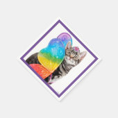 Serviette En Papier Papillon arc-en-ciel Princess Kitten (Coin)