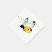 Serviette En Papier Papillon blanc (Coin)