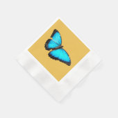 Serviette En Papier Papillon bleu clair (Coin)