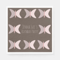 Papillon Bohème Pastel Rose Anniversaire