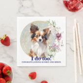 Serviette En Papier Papillon Chien Mariage Napkins Avec Chiens Photo (En situation)