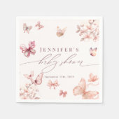 Serviette En Papier Papillon Coquette | Fête de Naissance Papillons (Devant)