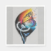 Serviette En Papier Papillon Dandelion (Devant)
