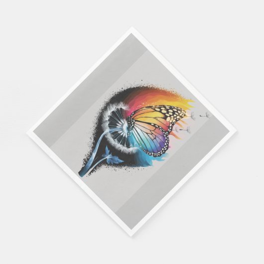 Serviette En Papier Papillon Dandelion (Coin)