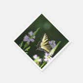 Serviette En Papier Papillon Dans Le Jardin (Coin)