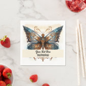 Serviette En Papier Papillon de la fête de Steampunk (En situation)