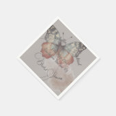 Serviette en papier Papillon de mariage Belle Mari (Coin)